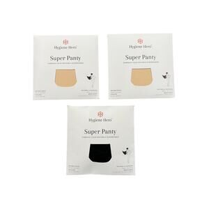(3) Hygiene Hero Super Panty Modern High Rise Sz XL Nude Black Lot Antibacterial